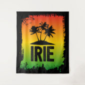 IRIE Jamaicaanse Rastafarian Groet Zonsondergang P Wandkleed (Voorkant)