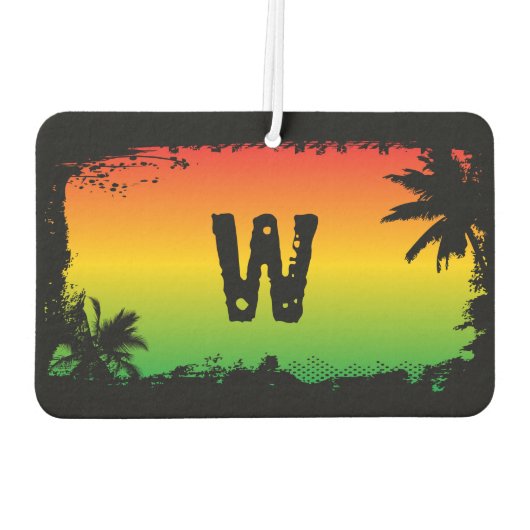 IRIE Jamaican Palm Trees Monogram Luchtverfrisser (Achterkant)