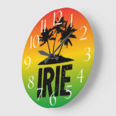 IRIE Jamaican Rastafarian Sunset and Palm Trees Grote Klok (Hoek)
