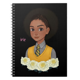 Irie Jamaican zwart schoolmeisje met natuurlijk ha Notitieboek
