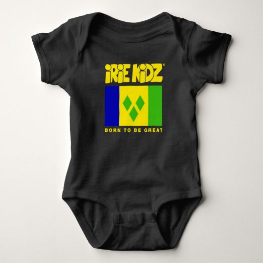 iRiE KiDZ® 'St. Vincent Flag' Baby Bodysuit' Romper (Voorkant)