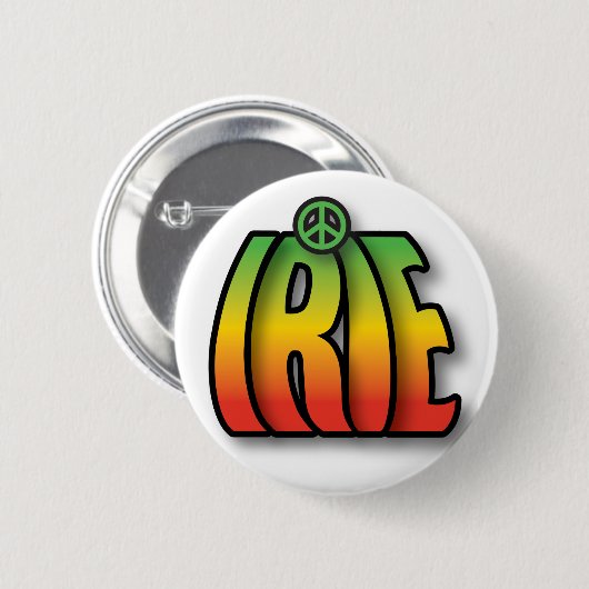 IRIE Peace Ronde Button 5,7 Cm (Voorkant /achterkant)
