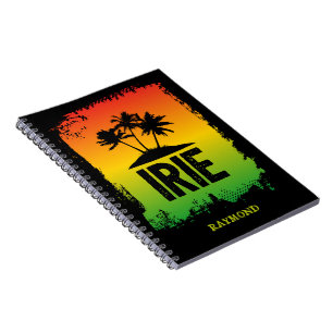 IRIE Tropische palmen en Sunset Rasta-vlagkleuren Notitieboek