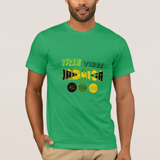 Irie Vibes Jamaica helemaal naar het Shirt (Voorkant)