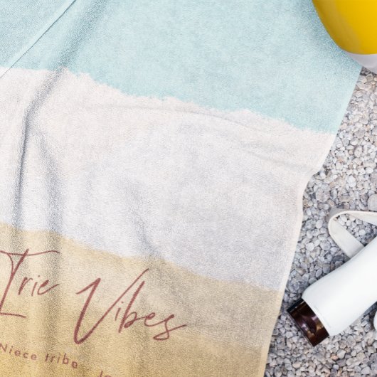 Irie Vibes | Ombre Beach Zon & Zand Monogram Strandlaken