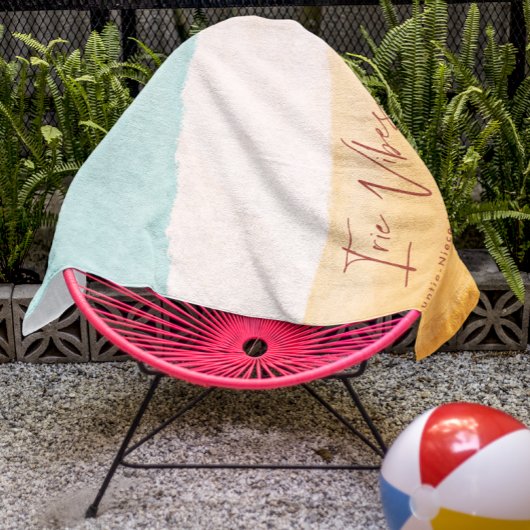 Irie Vibes | Ombre Beach Zon & Zand Monogram Strandlaken