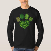 Iriish Cute Dog Paw C St Patrick's Day Lucky Shamr T-shirt (Voorkant)