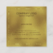 Irinfatsoenlijke gouden achtergrond vierkante visitekaartje (Achterkant)