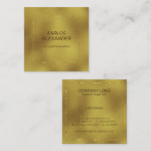 Irinfatsoenlijke gouden achtergrond vierkante visitekaartje (Voorkant / Achterkant)
