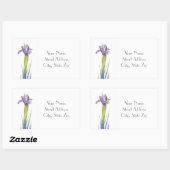 Iris adresetiketten rechthoekige sticker (Vel)