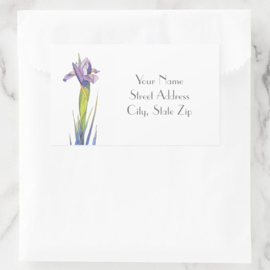 Iris adresetiketten rechthoekige sticker (Tas)