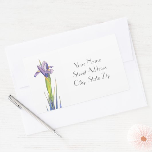 Iris adresetiketten rechthoekige sticker (Envelop)