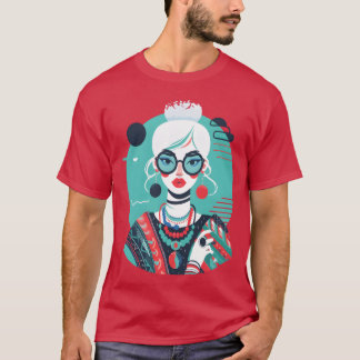 Iris Apfel with Jewelry Iconic Accessories retro T-shirt