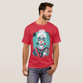Iris Apfel with Jewelry Iconic Accessories retro T-shirt (Voorkant volledig)