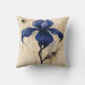 Iris Aquarel Abstract Kussen (Achterkant)
