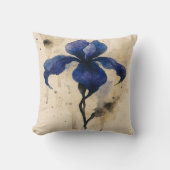 Iris Aquarel Abstract Kussen (Voorkant)