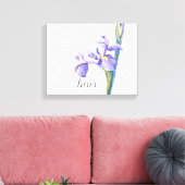 Iris Aquarel Canvasprint Canvas Afdruk (Insitu (Woonkamer))