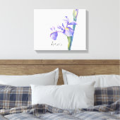 Iris Aquarel Canvasprint Canvas Afdruk (Insitu (Slaapkamer))