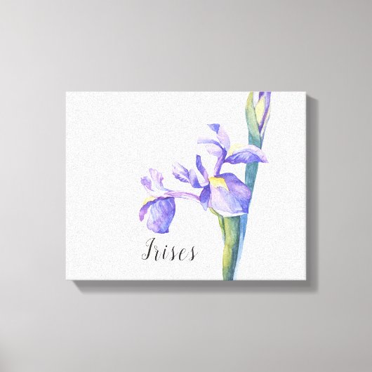 Iris Aquarel Canvasprint Canvas Afdruk (Voorkant)