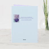 Iris Aquarel Paarse Blauwe Verjaardag Kaart (Achterkant)