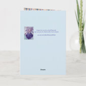 Iris Aquarel Schilderij Art bloemenverjaardag Kaar Kaart (Achterkant)