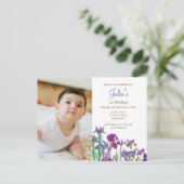 Iris Baby meisje 1e verjaardag foto Briefkaart (Staand voorkant)