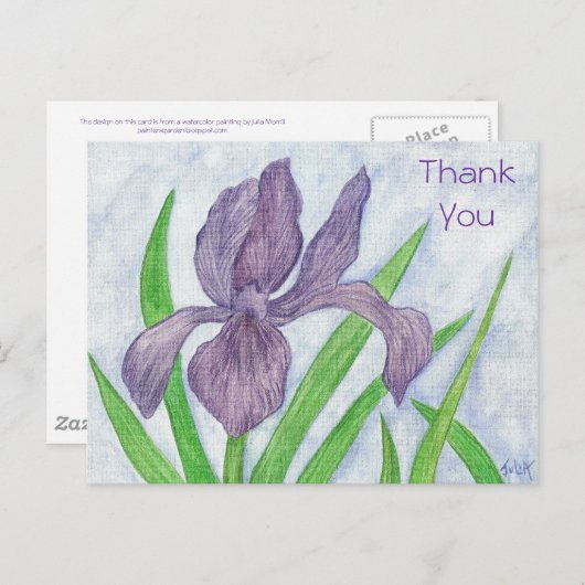 Iris bedankt Briefkaart (Voorkant / Achterkant)