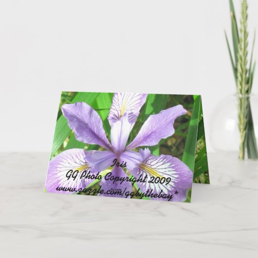 Iris Bedankt Notecard (Achterkant)