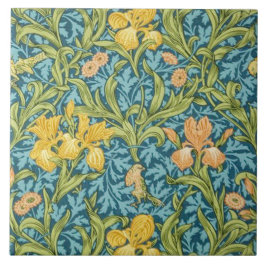 Iris behang ontworpen in 1887 tegeltje