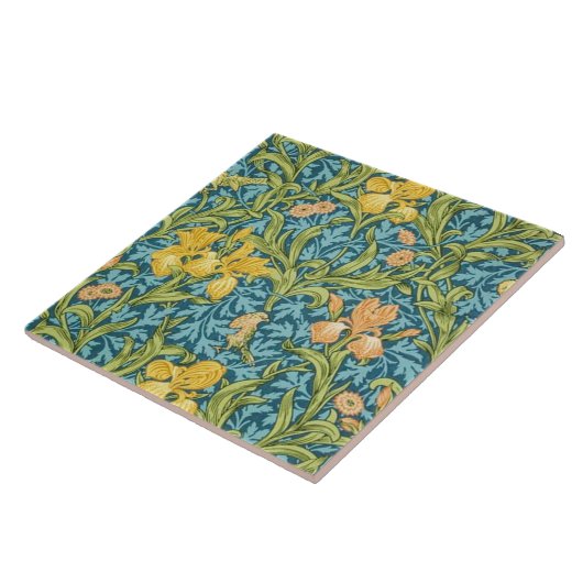 Iris behang ontworpen in 1887 tegeltje (Zijkant)