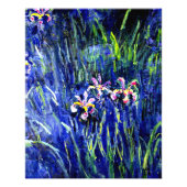 Iris, beroemd bloemenschilderij van Claude Monet Foto Afdruk (Voorkant)