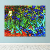 Iris, beroemd kunstwerk van Van Gogh, Canvas Afdruk (Insitu (Houten vloer))