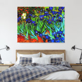 Iris, beroemd kunstwerk van Van Gogh, Canvas Afdruk (Insitu (Slaapkamer))