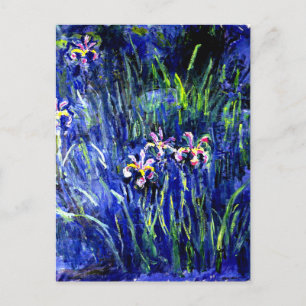 Iris, beroemd schilderij van Monet, Briefkaart