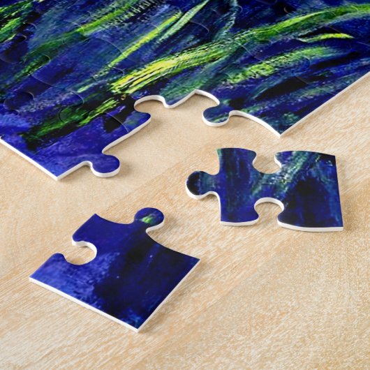 Iris, beroemd schilderij van Monet Legpuzzel (Zijkant)