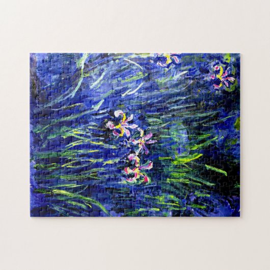 Iris, beroemd schilderij van Monet Legpuzzel (Horizontaal)
