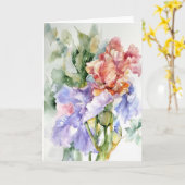 Iris bij Waterverven Kaart (Gele Bloem)