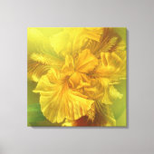 Iris binnenste schoonheid (warm geel) vierkant can canvas afdruk (Voorkant)