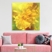 Iris binnenste schoonheid (warm geel) vierkant can canvas afdruk (Insitu (Woonkamer))