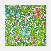  Iris Bird Pattern William Morris Magneet (Voorkant)