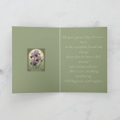 Iris Birthday Flowers February Art Nouveau Style Kaart (Binnen)