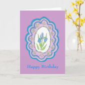 Iris Birthday Kaart (Gele Bloem)