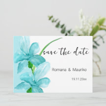 Iris Blau Waterverf Handgeschilderd