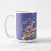 Iris Blauwe Paarse Zomer Bloemen Grens Koffiemok (Links)