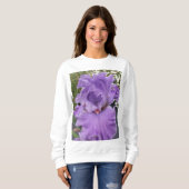 Iris Bloem Bloemen Paars Lavendel Sering Bloemig Trui (Voorkant volledig)