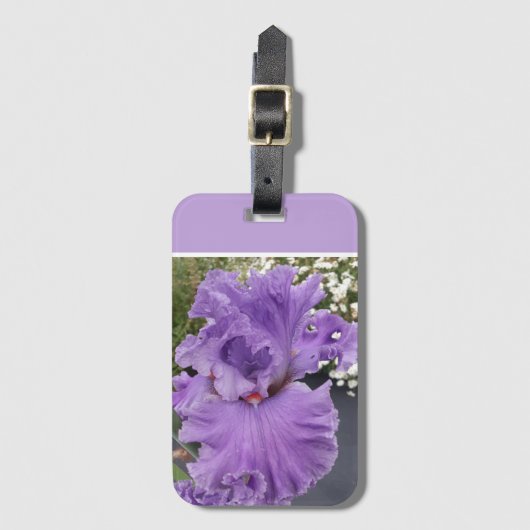 Iris Bloem Bloemen Paars Lavendel Sering Schort Bagagelabel (Voorkant (verticaal))