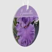 Iris Bloem Bloemen Paars Lavendel Sering Schort Ornament (voorkant)
