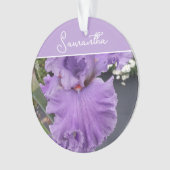 Iris Bloem Bloemen Paars Lavendel Sering Schort Ornament (voorkant)