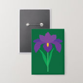 Iris Bloem Button (Voorkant / Achterkant)