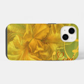 Iris bloem geel kunst genoemd iPhone hoesje (Achterkant horizontaal)